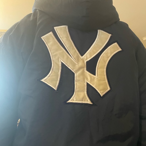 Yankees MLB 90s starter jacket hooded heavy hitter - Picture 2 of 7